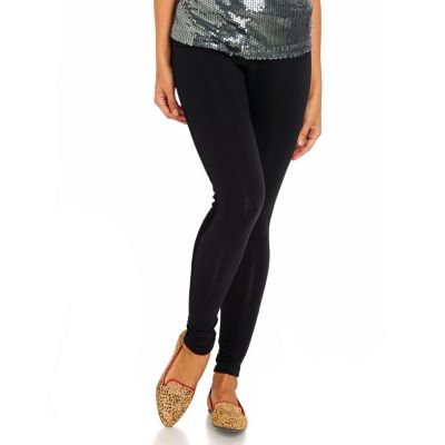 711-113 - WD.NY Stretch Knit Velvet Trimmed Tuxedo Leggings 