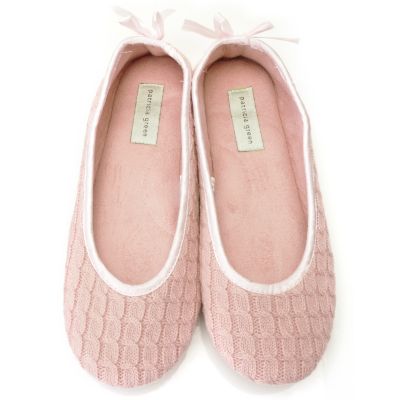 711-272 - Patricia Green ''Cassie'' Cable Knit Slippers