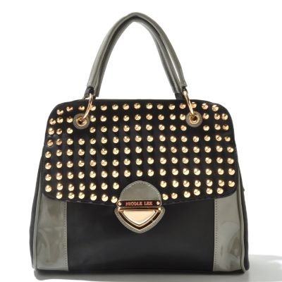 Nicole Lee "Yvonne" Studded Fold Over Satchel