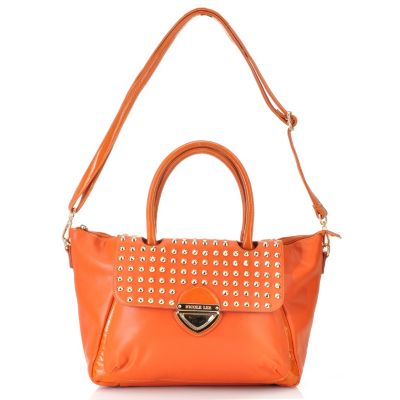 Nicole Lee "Yvonne" Studded Fold Over Shopper Bag