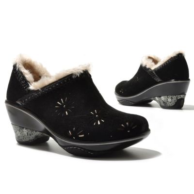 711-369 - Jambu Leather ''Crete'' Cut-out Detailed Slip-on Clogs