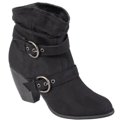 711-414 - Hailey Jeans Co. Women's Sueded Buckle Detail Ankle Boots 