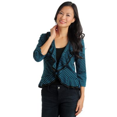 Geneology Knit Ruffle Front Jacket