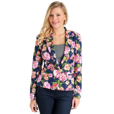 Kate & Mallory Printed Blazer