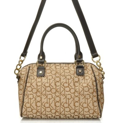 711-683 - Calvin Klein Handbags Logo Jacquard Convertible Duffle