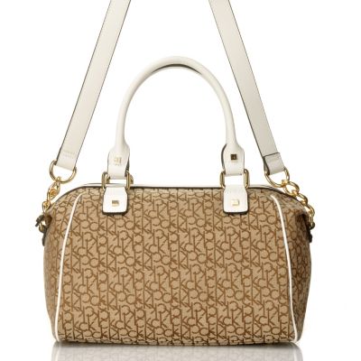 711-685 - Calvin Klein Handbags Micro-Logo Jacquard Convertible Duffle