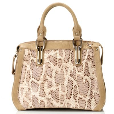 Madi Claire "CASANDRA" Snake Embossed Leather Satchel