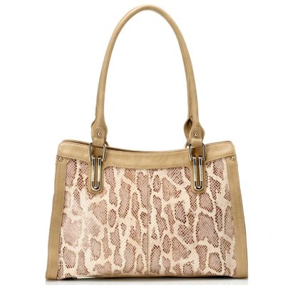 Madi Claire "CASANDRA" Snake Embossed Leather Tote