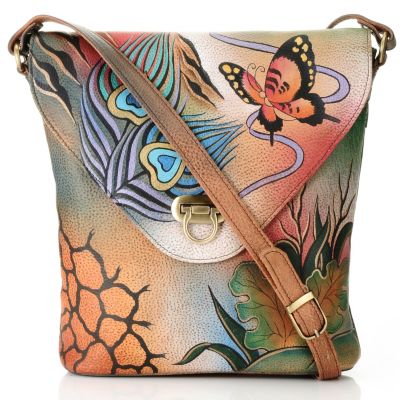 Anuschka V Shape Flap Bag