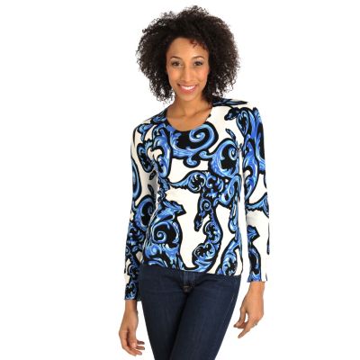 Geneology Printed Pull Over Sweater