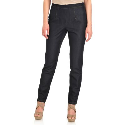 711-921 - Kate & Mallory Stretch Denim Elastic Back Side Zip Slim Leg Jeggings 