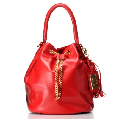 711-969 - Jack French London Leather "The Kingly" Drawstring Bucket Bag