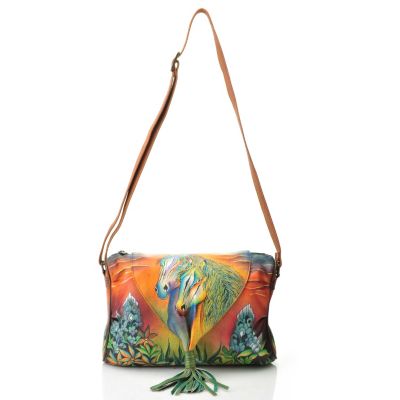 Anuschka Tassel Flap Shoulder Bag