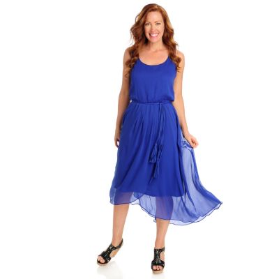 712-004 - aDRESSing WOMAN Yoryu Sleeveless Self-Belted Faux Wrap Dress