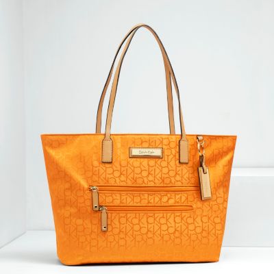 712-006 - Calvin Klein Handbags Logo Nylon Jacquard East/West Tote