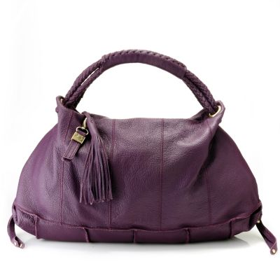BUXTON "LIVORNO" Leather Hobo with Tassel