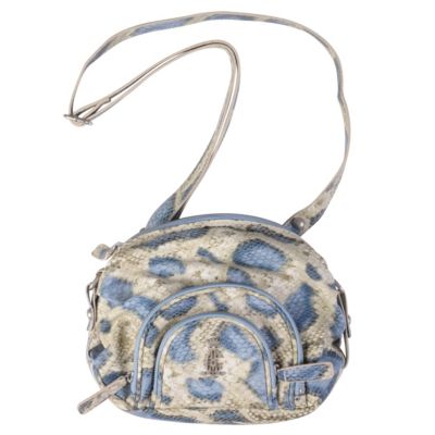 712-039 - Christian Audigier Snake Print Multi Pocket Crossbody Handbag