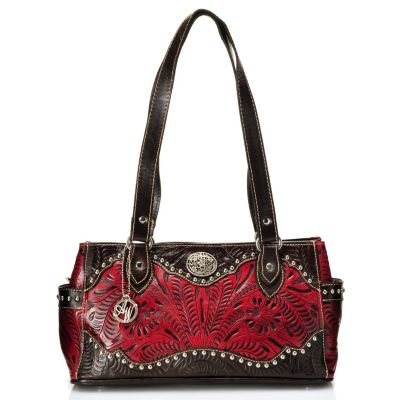DISTRESSED RED/CHOCOLATE