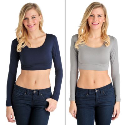 2 Pack Long Sleeve Color Halftee