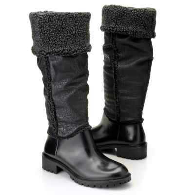 Cougar Sherpa Sweater Cuffed Boots