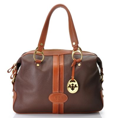 712-136 - PRIX DE DRESSAGE Leather Double Handle Satchel