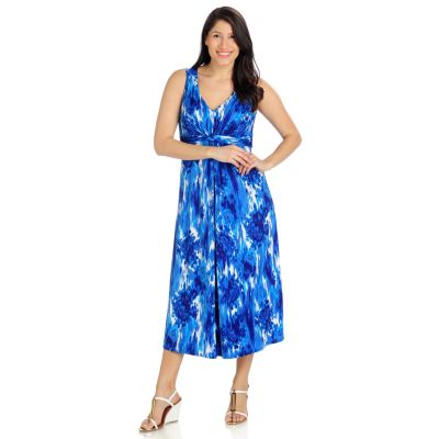 712-330 - aDRESSing WOMAN Stretch Knit Sleeveless Twisted Front Maxi Dress