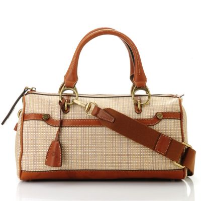 712-448 - PRIX DE DRESSAGE Raffia Straw ''Rhythm'' Satchel w/ Shoulder Strap 