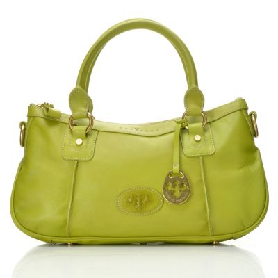 712-450 - PRIX DE DRESSAGE Leather Double Handle Satchel w/ Shoulder Strap