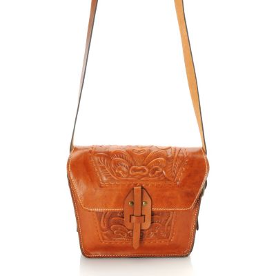 712-586 - Patricia Nash Tooled Leather Flap Over Cross Body Bag