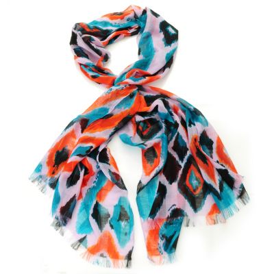 712-646 - Modern Heritage Lightweight Woven 72" x 21" Diamond Pattern Raw Fringe Scarf