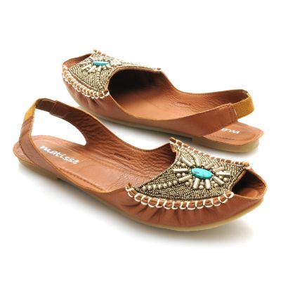 712-930 - Matisse&reg; Leather "Medina" Embellished Peep Toe Sling Backs