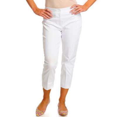 712-994 - Love, Carson by Carson Kressley Stretch Sateen Embellished Capri Pants