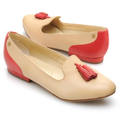 713-251 - Bass Footwear Leather & Canvas "Gwen" Tasseled Loafers