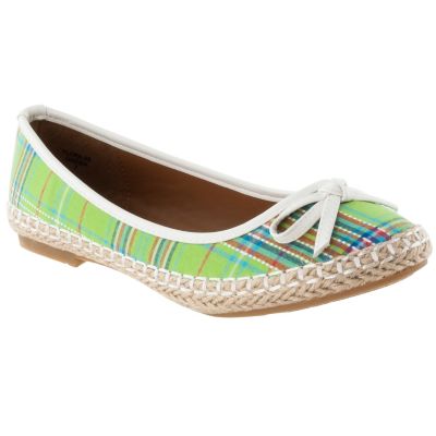 713-981 - Via Pinky by Riverberry Women's 'Flora' Bow-detail Plaid Flats