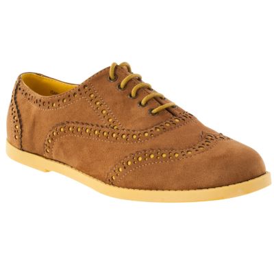 713-983 - Via Pinky by Riverberry Women's 'Isabella' Two-tone Microsuede Oxfords