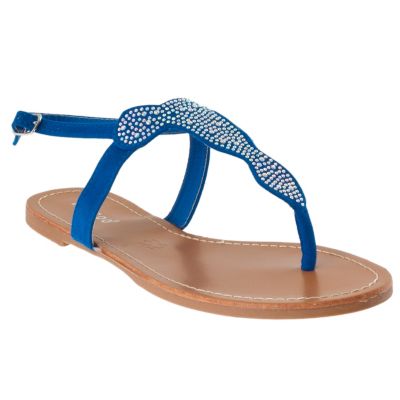 713-997 - Bamboo by Riverberry Women's 'Morris' Sparkling Detail Microsuede Sandals