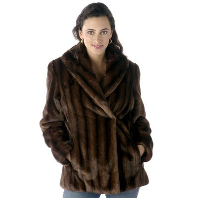 Pamela McCoy Mink Tissavel Reve Faux Fur Wrap Coat