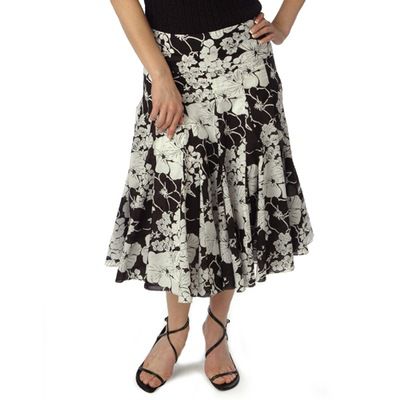 Debbie Shuchat Floral Gored Skirt