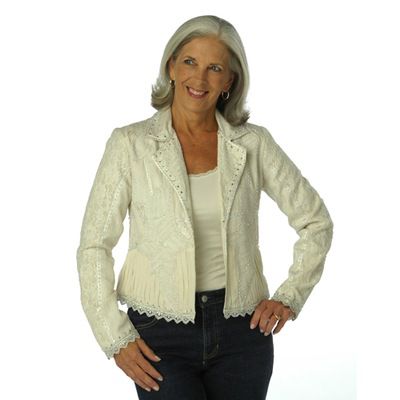 Sandy Starkman White Silky Jacket