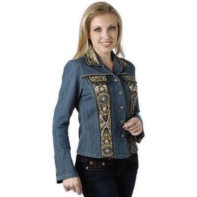 Berek Brocade Embellished Denim Jacket