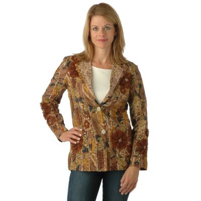 Sandy Starkman Python Trim Blazer