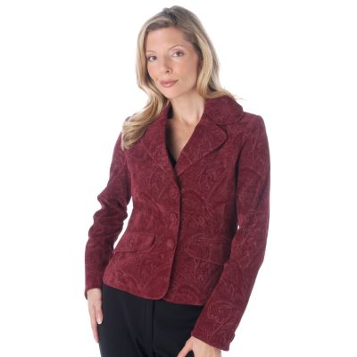 Di Vita Embossed Velvet Blazer