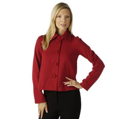 Henry New York Button Front Ponte Knit Jacket by famous designer