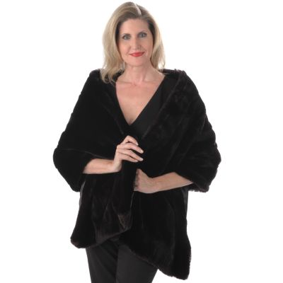 Pamela McCoy Mink Tissavel Reve Faux Fur Stole