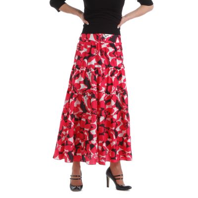 Warren by WD.NY Print Tier Skirt