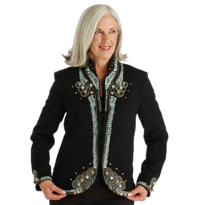 Pamela McCoy Embroidered Woven Jacket