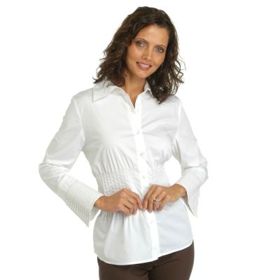Henry New York Pleated Lace Bracelet Length Blouse