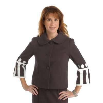 Henry New York Peter Pan Collar Detailed 3/4 Sleeve Jacket