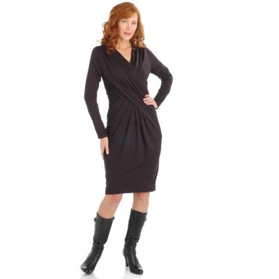 A17272 - Pamela McCoy V-Neckline Knit Dress