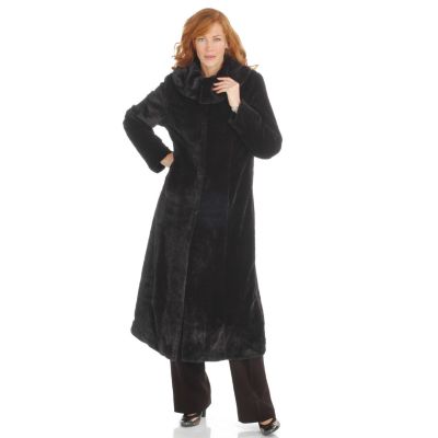 A17299 - Pamela McCoy Portrait Collar Fur Replica Full Length Coat